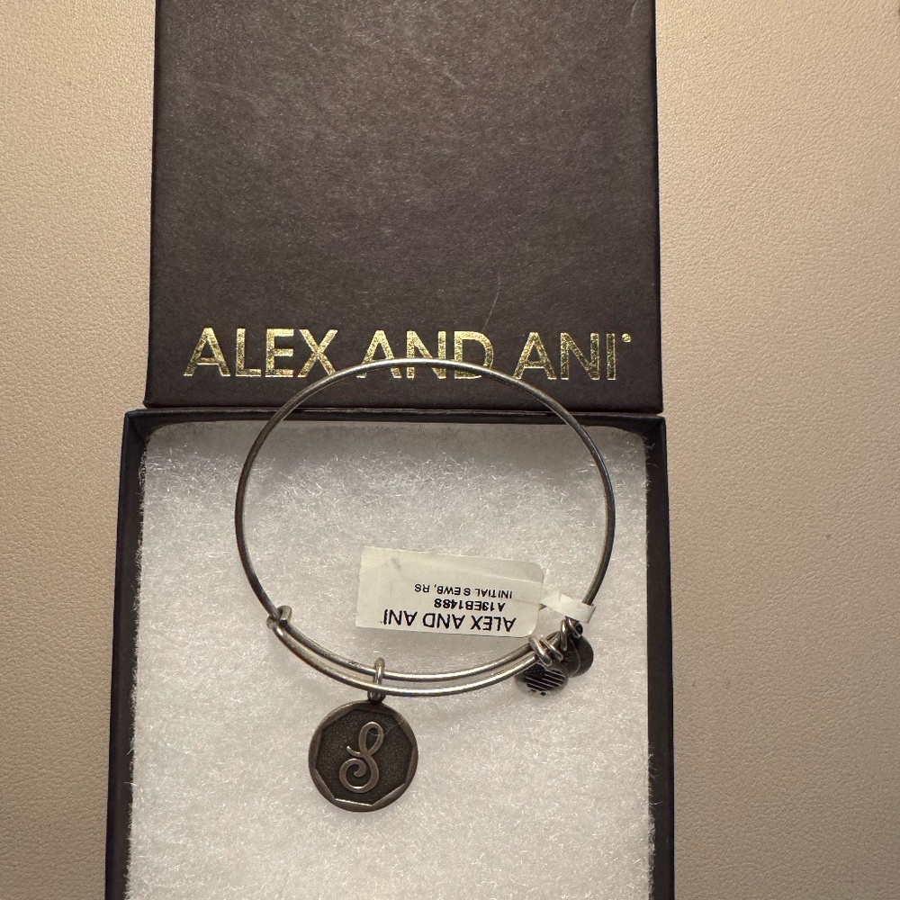 Alex and Ani Initial S Charm Bracelet